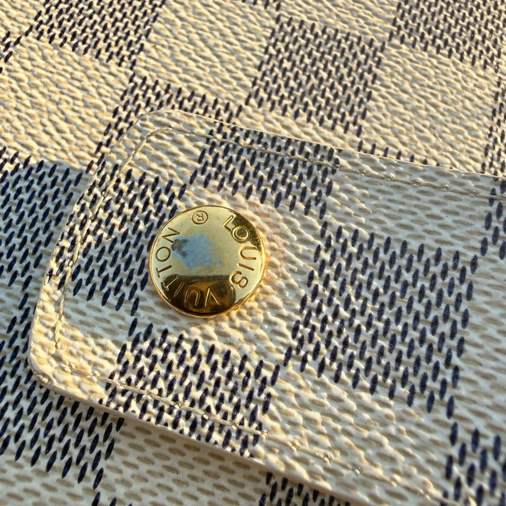 Louis Vuitton Large 6-ring Planner; Damier Azur Canvas (fits A5 paper)